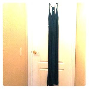 Dark blue racer back maxi dress